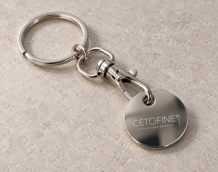 Llavero con ficha para carrito Cétofine 21 | Regalo gratuito