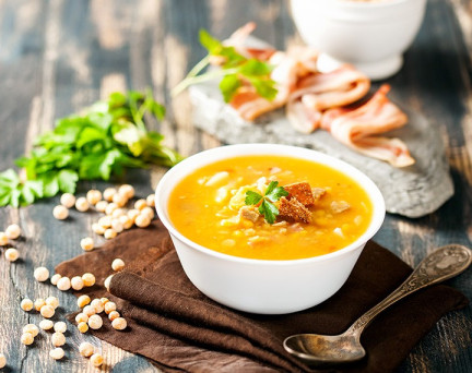 Velouté Pois Cassés Lardons hyperprotéiné - 1