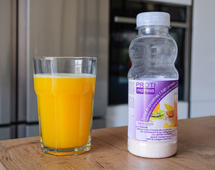 Easy Drink riche en protéines arôme Pêche-Mangue