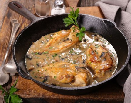 Plat cuisiné hyperprotéiné : Poulet aux Champignons