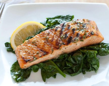 Plat cuisiné hyperprotéiné : Saumon aux épinards